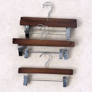 Set of 10 Kids Wooden Bottom Pant Hangers. More available
